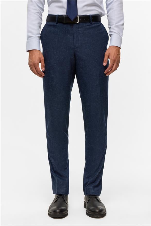 Süvari Lacivert Slim Desenli Mono Yaka 6 Drop Takım Elbise görsel 8