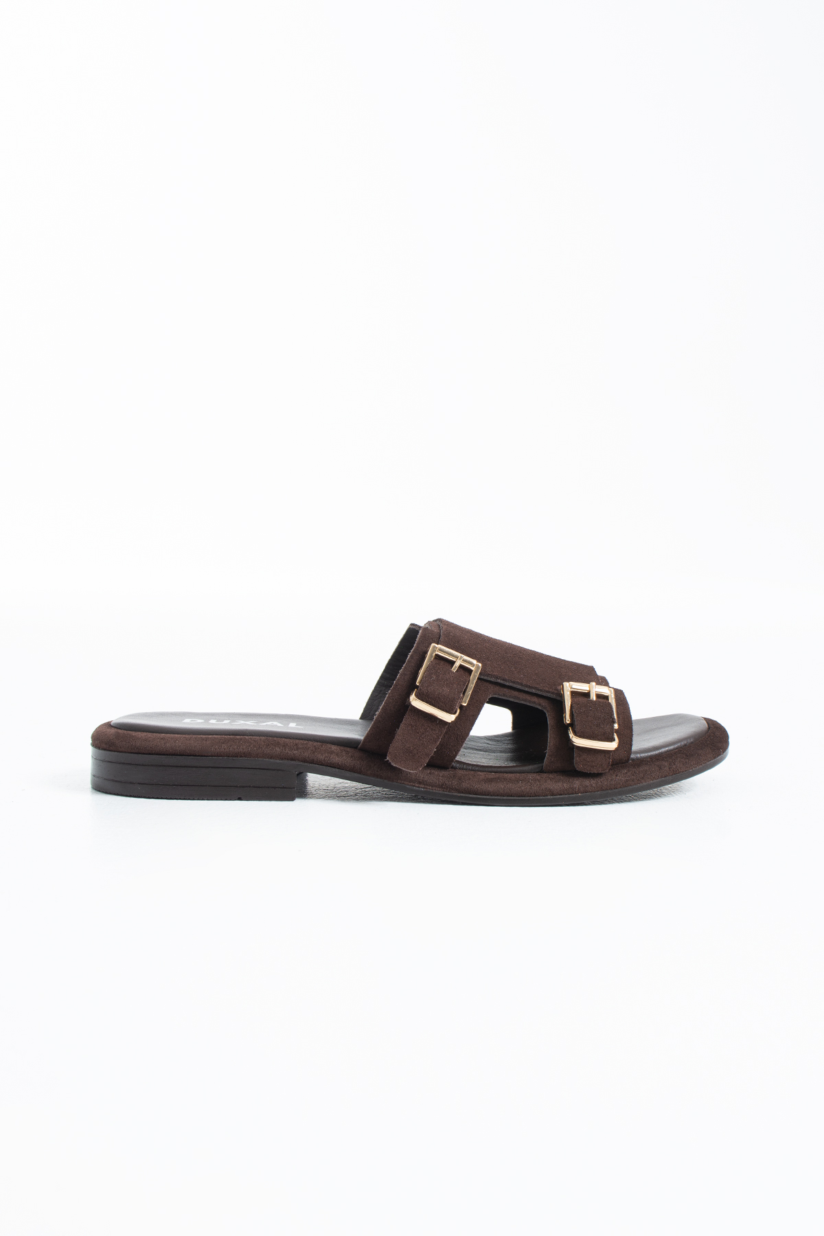 DUXAL SHOES Leomaris Hakiki Deri Yumuşak Tabanlı Çift Tokalı Günlük Terlik - Sandalet görsel 8