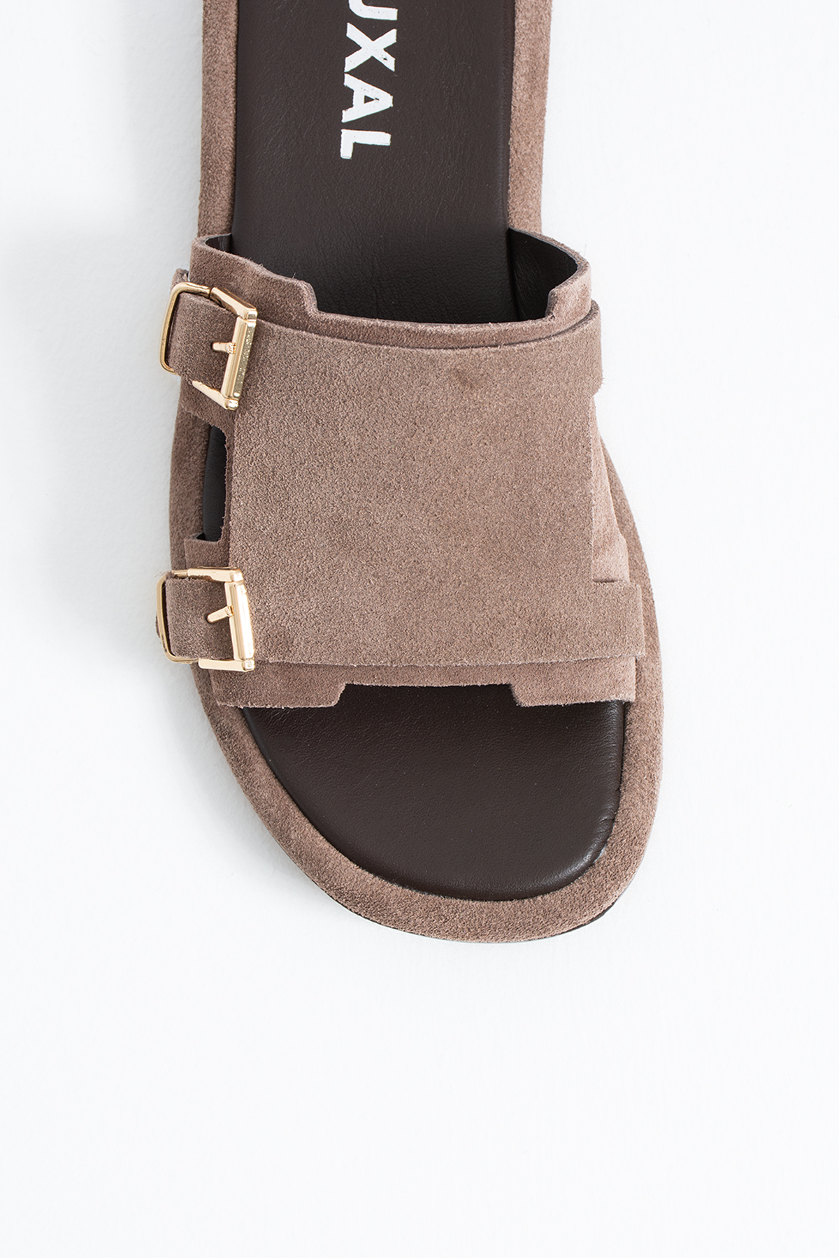 DUXAL SHOES Leomaris Hakiki Deri Yumuşak Tabanlı Çift Tokalı Günlük Terlik - Sandalet görsel 6