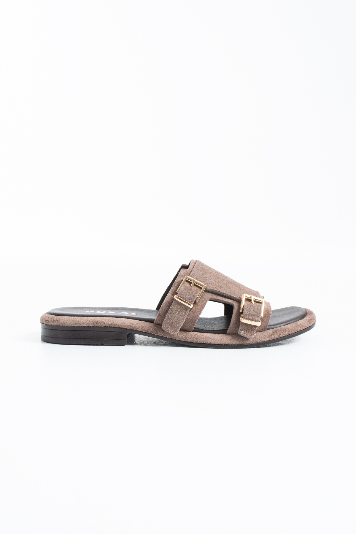 DUXAL SHOES Leomaris Hakiki Deri Yumuşak Tabanlı Çift Tokalı Günlük Terlik - Sandalet görsel 8