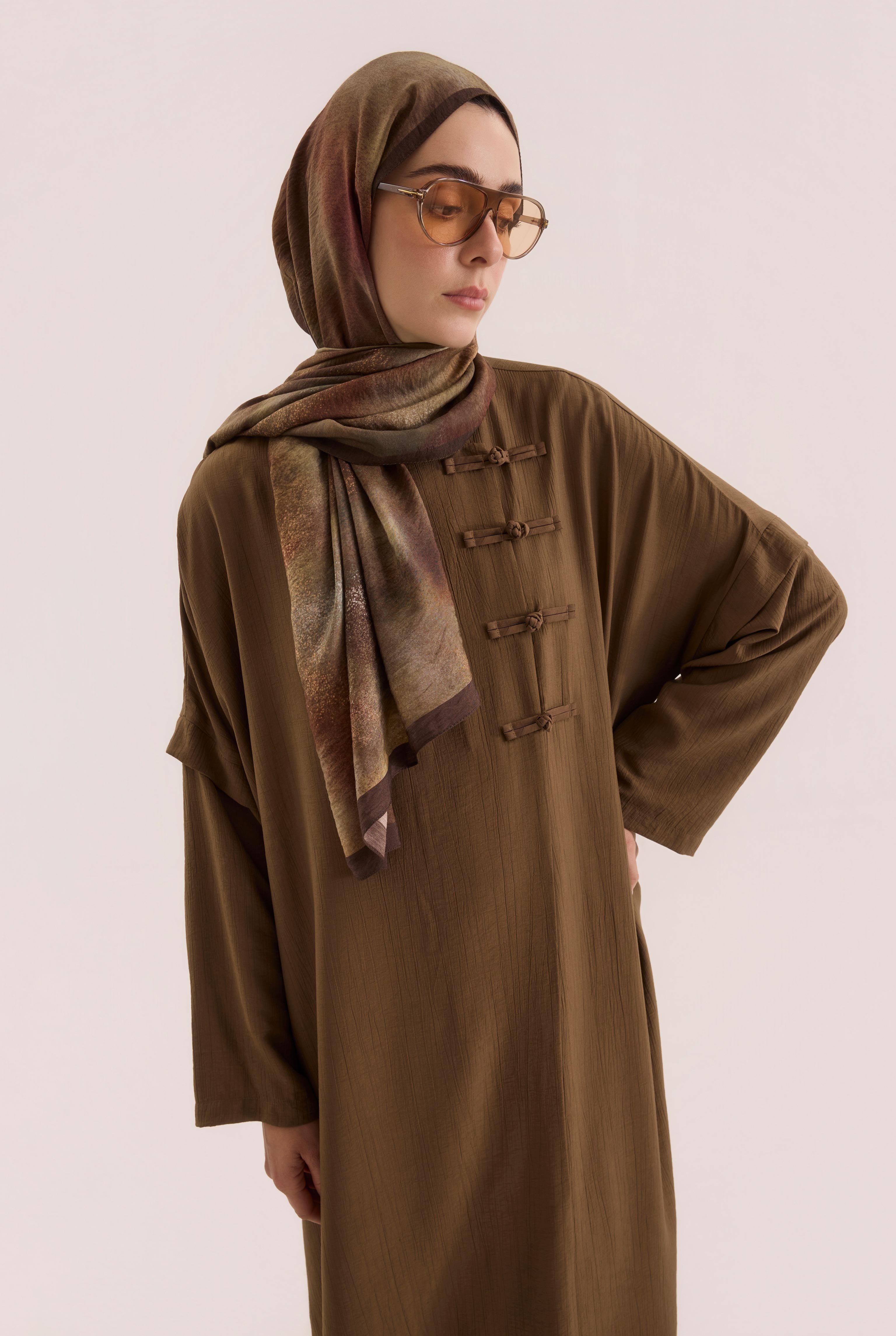 HE-QA Aller Detaylı Abaya Fındık görsel 2