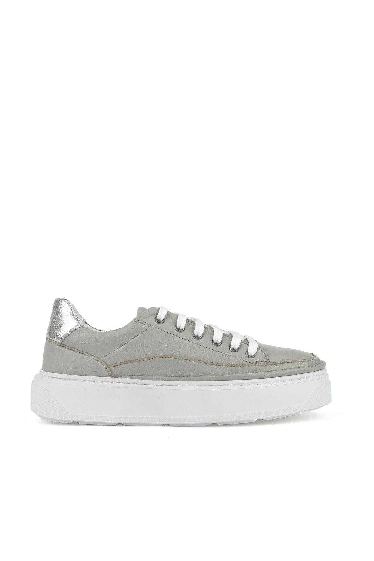 Ziya Ayakkabı Kadın Hakiki Deri Sneaker 1511035Z6200 Açık Gri