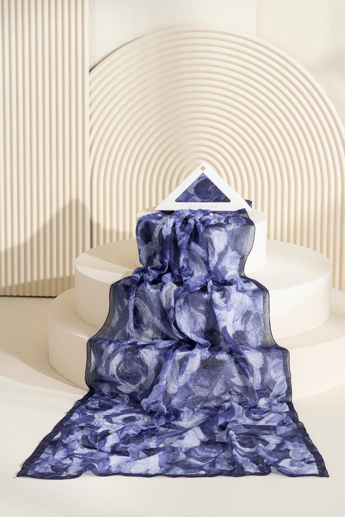 Jawel Desenli Bambu Şal Herakleia görsel 2