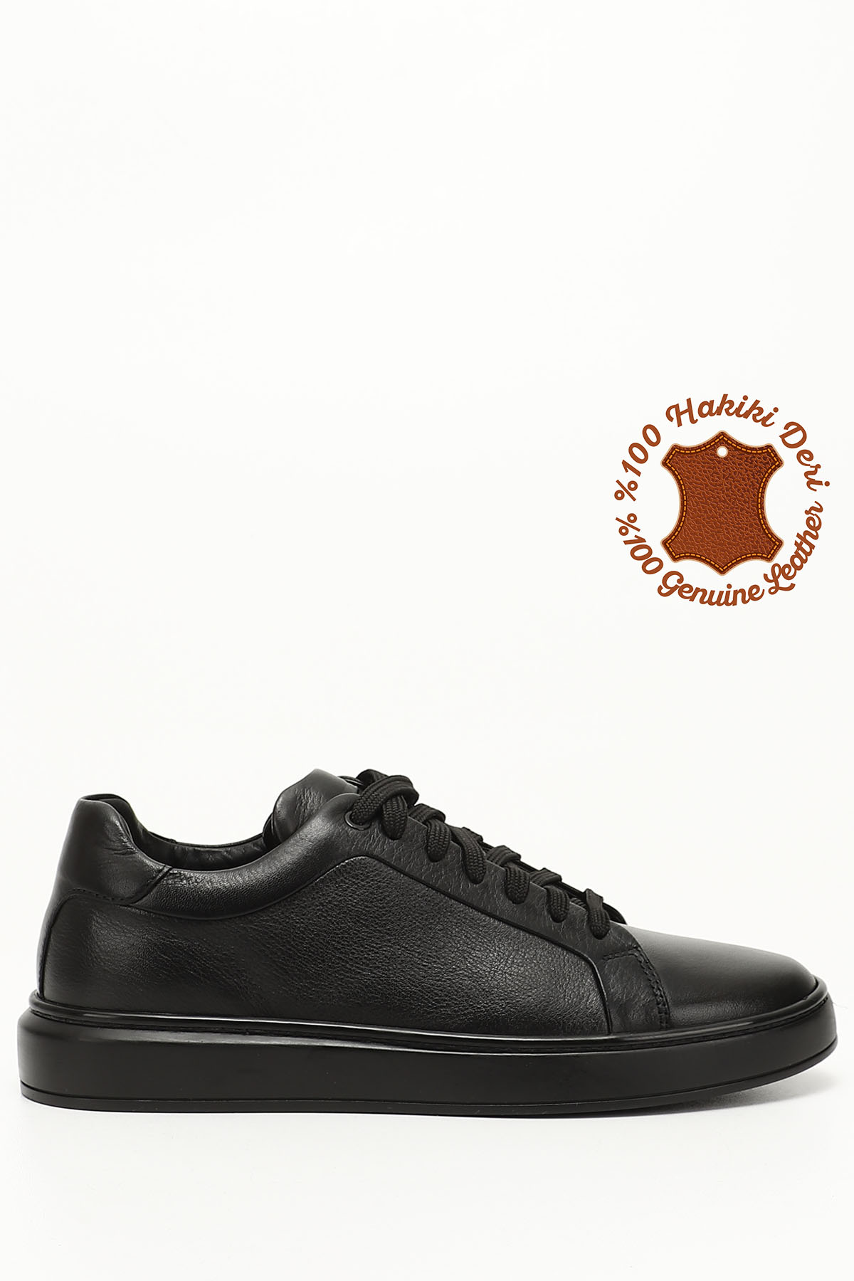GÖNDERİ(R) ZÜMRÜT-SİYAH Platinum Hakiki Deri Bağcıklı Erkek Günlük Sneaker 31641