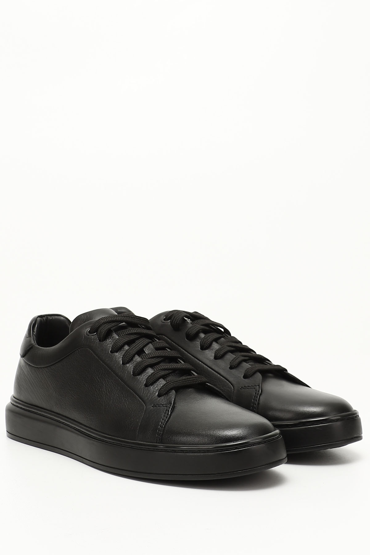 GÖNDERİ(R) ZÜMRÜT-SİYAH Platinum Hakiki Deri Bağcıklı Erkek Günlük Sneaker 31641 görsel 2