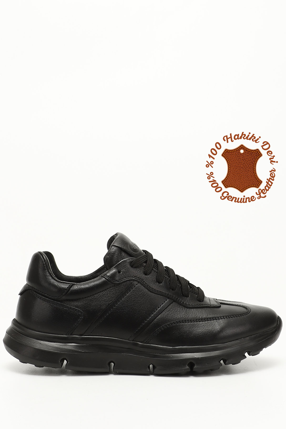 GÖNDERİ(R) ZÜMRÜT-SİYAH Platinum Hakiki Deri Bağcıklı Erkek Günlük Sneaker 31690