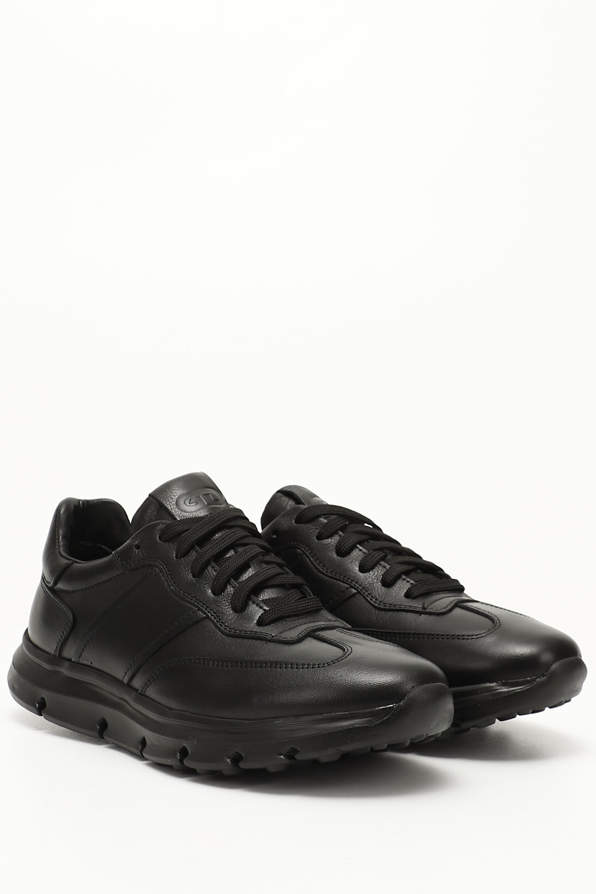 GÖNDERİ(R) ZÜMRÜT-SİYAH Platinum Hakiki Deri Bağcıklı Erkek Günlük Sneaker 31690 görsel 2