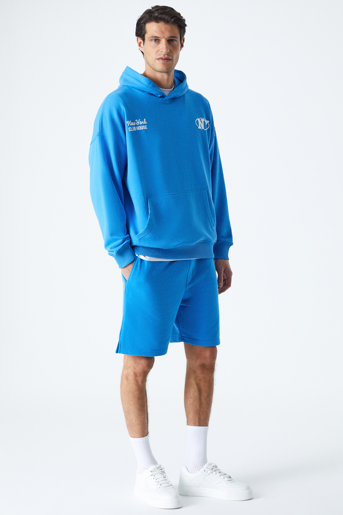 GRIMELANGE AGASSI Erkek Yumuşacık Kumaşlı SAKS Sweatshirt görsel 4
