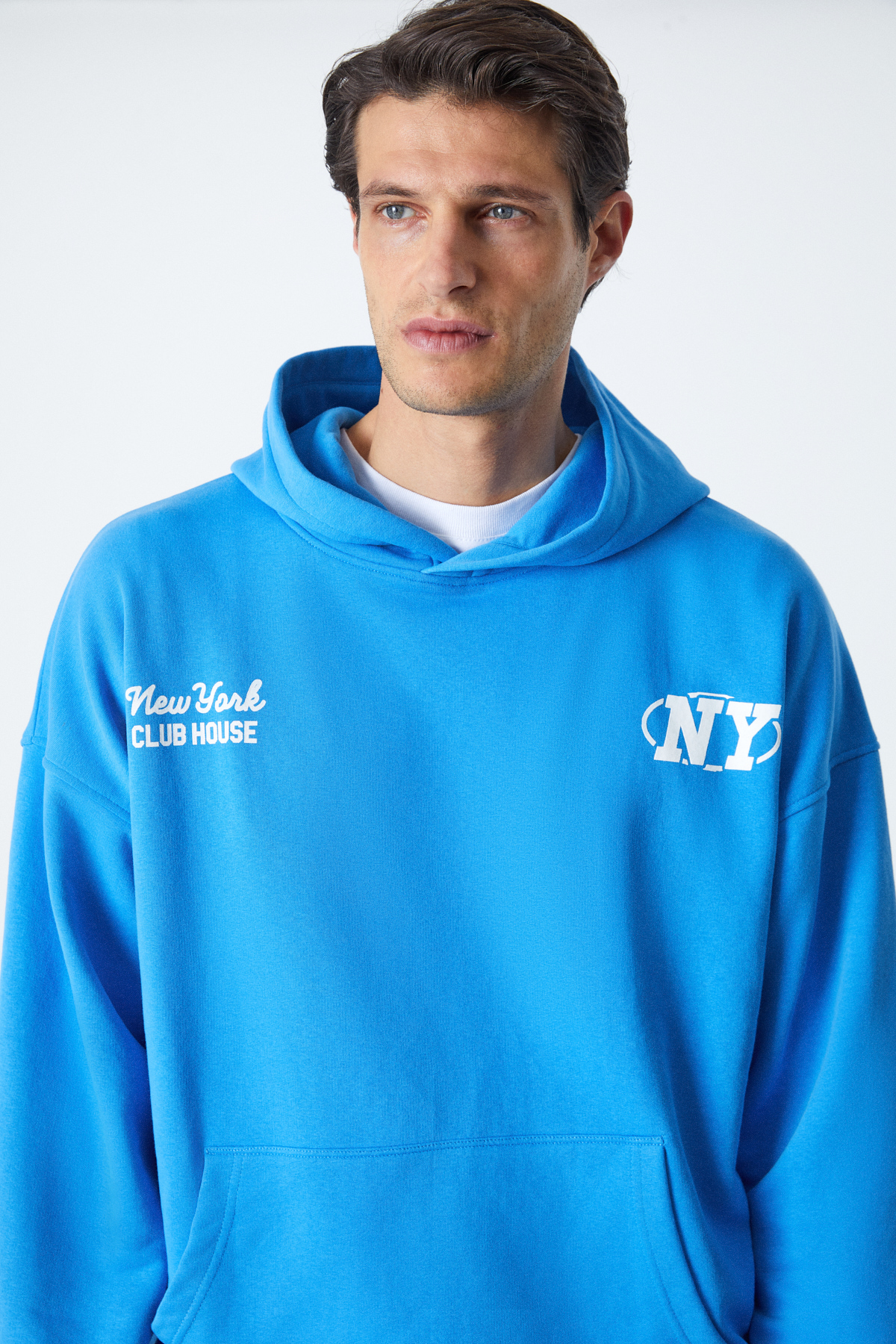 GRIMELANGE AGASSI Erkek Yumuşacık Kumaşlı SAKS Sweatshirt görsel 5