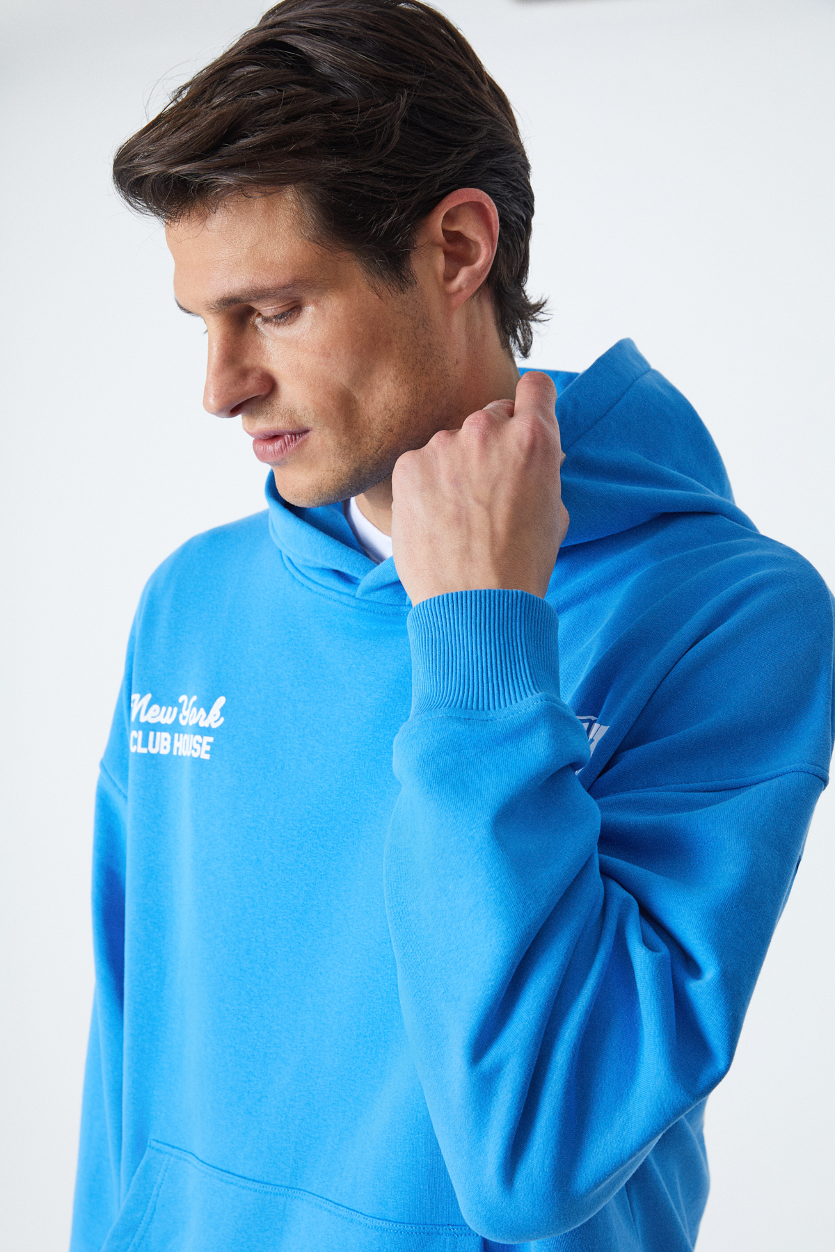 GRIMELANGE AGASSI Erkek Yumuşacık Kumaşlı SAKS Sweatshirt görsel 6