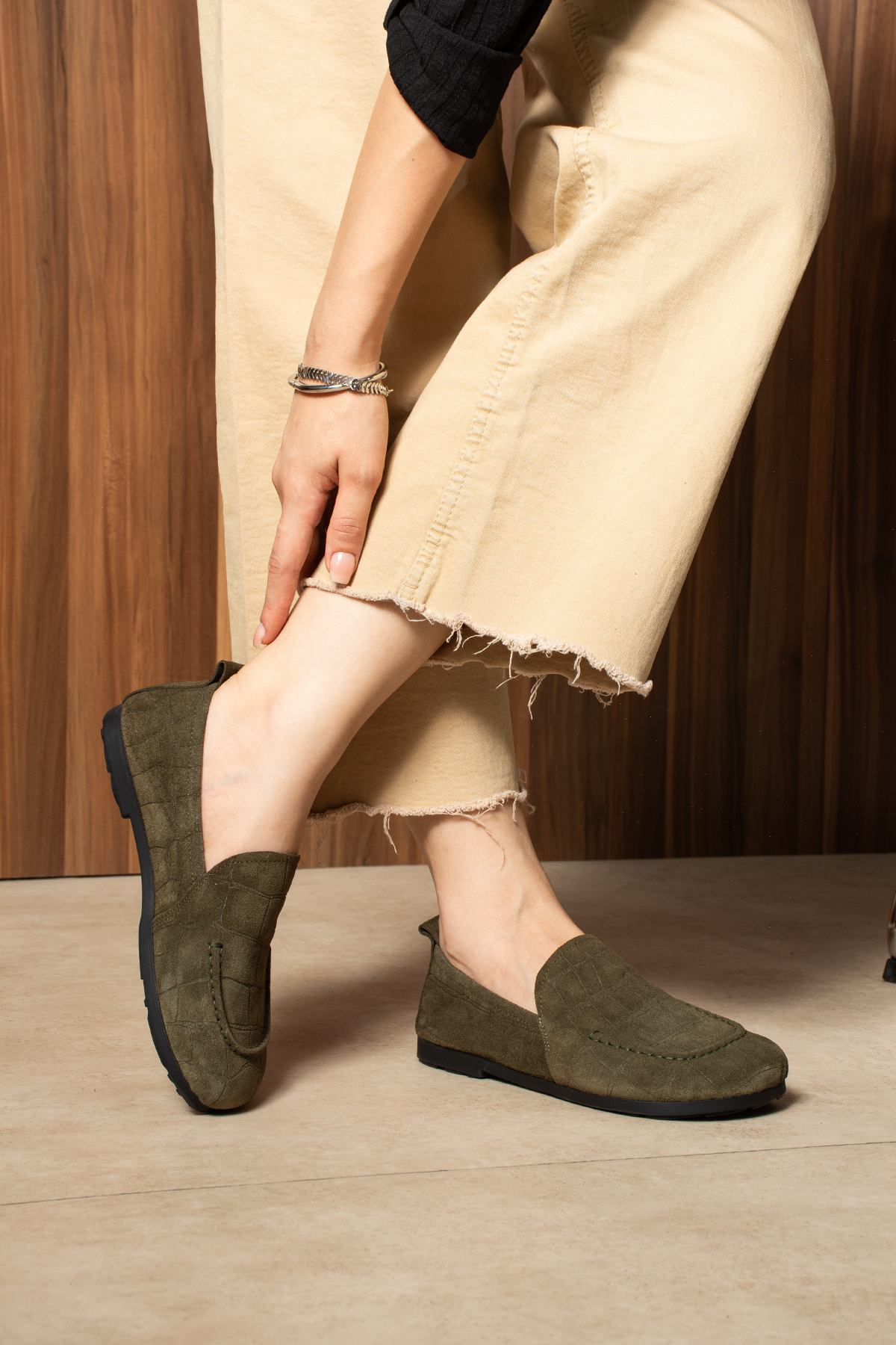 DUXAL SHOES Harrison Lüks Hakiki Süet Deri Desenli Esnek Taban Günlük Rahat Ayakkabı Loafer görsel 4