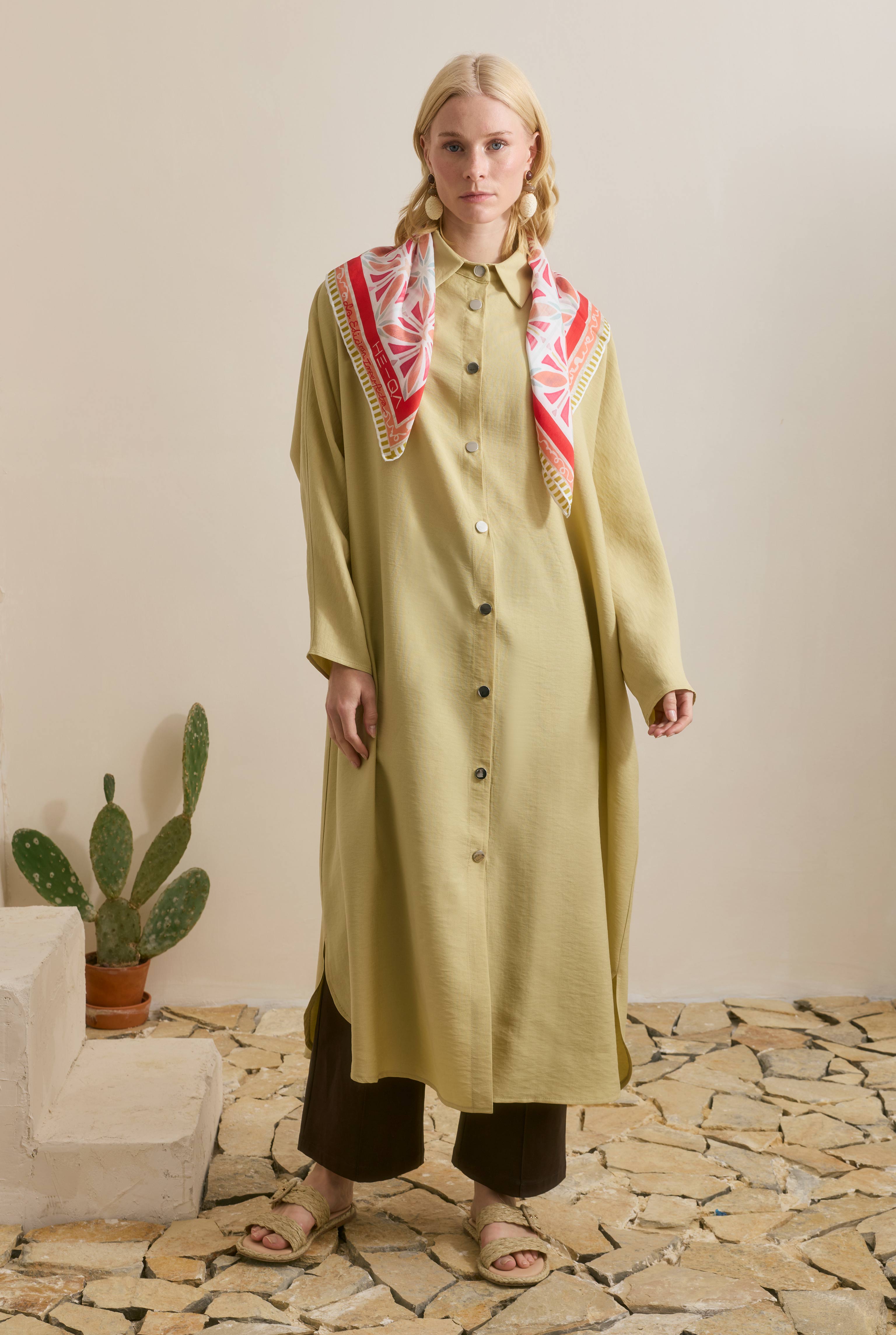 HE-QA Midi Abaya Bal Köpüğü