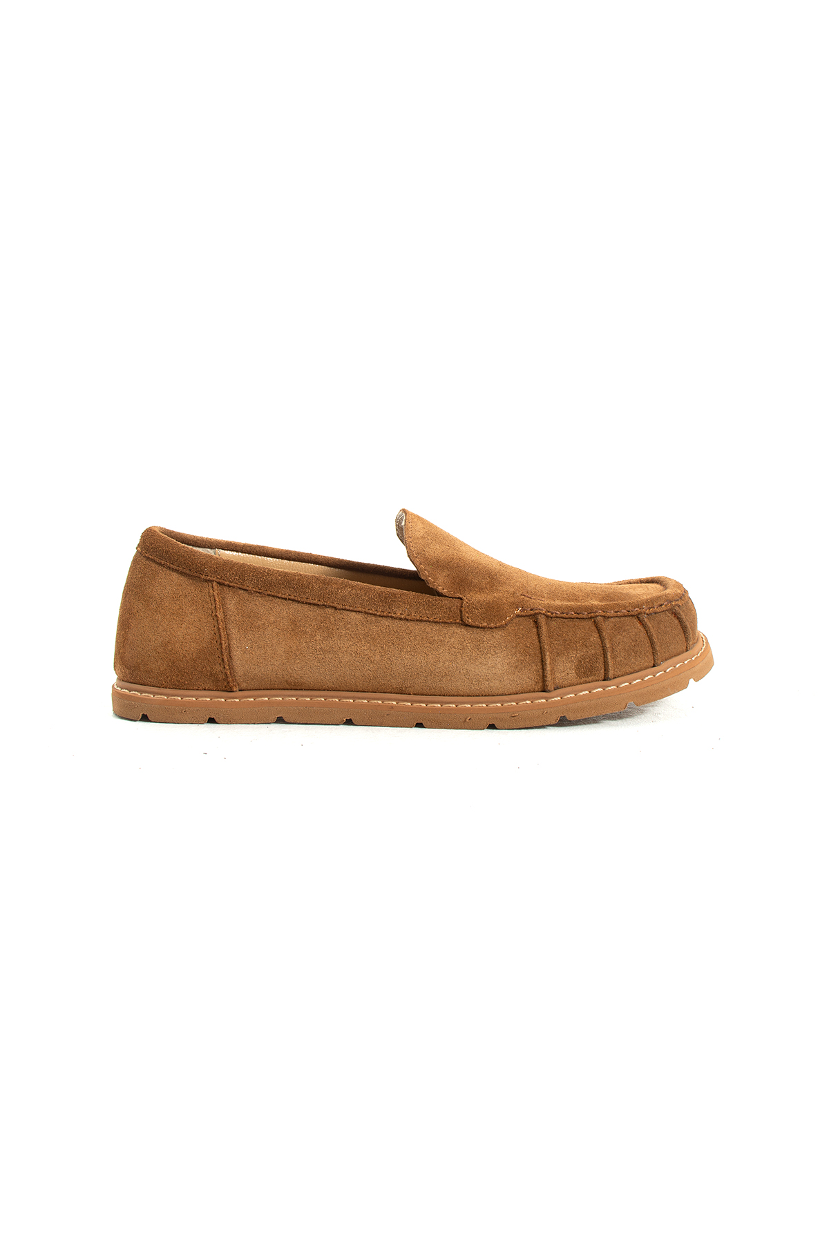 DUXAL SHOES Eliza Hakiki Deri Kadın Süet Mokasen Düz Taban Günlük Ayakkabı