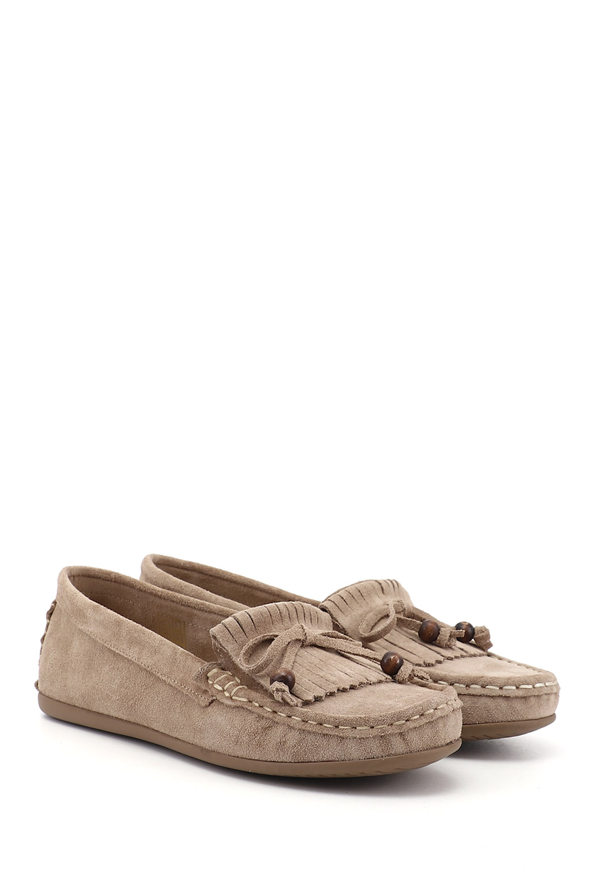GÖNDERİ(R) Kadın KUM Fiyonklu Hakiki Deri Comfort Loafer görsel 2
