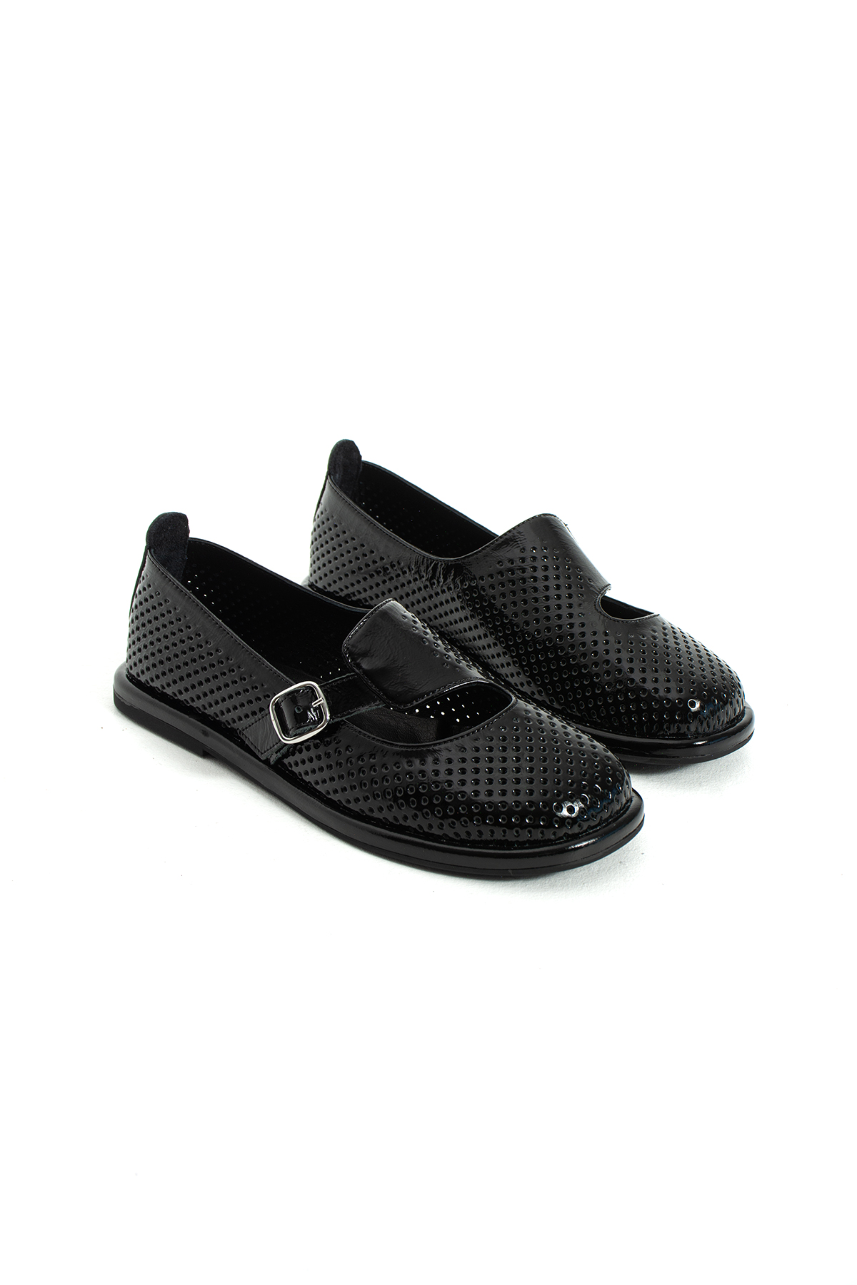 DUXAL SHOES Mandy Kadın Hakiki Deri comfort Taban Tokalı Delikli Babet görsel 4