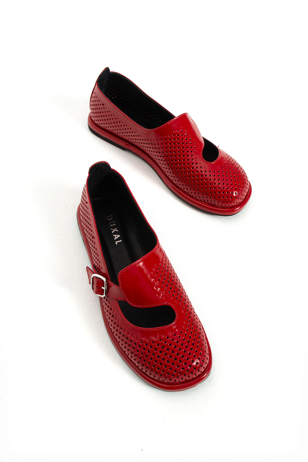 DUXAL SHOES Mandy Kadın Hakiki Deri comfort Taban Tokalı Delikli Babet