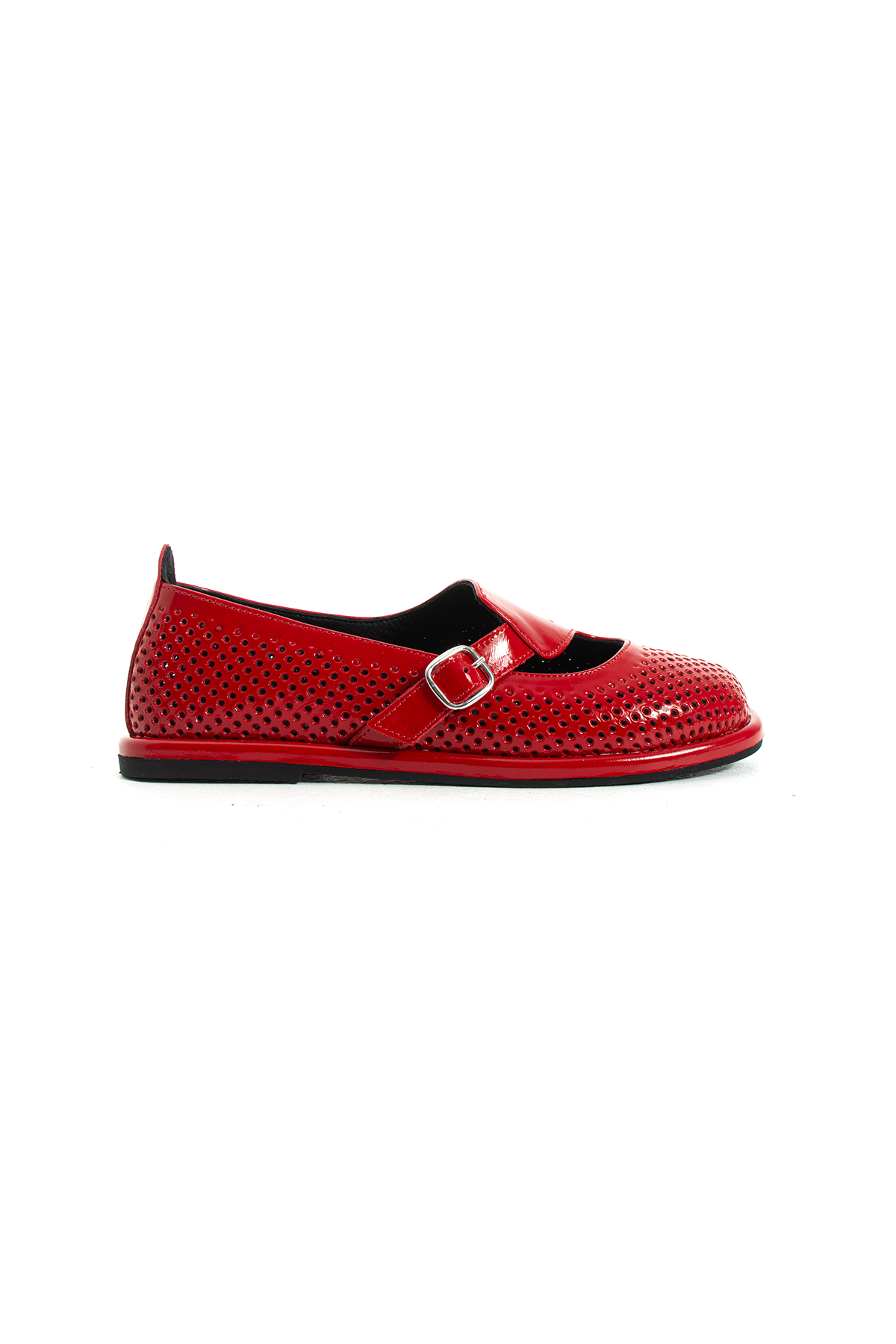 DUXAL SHOES Mandy Kadın Hakiki Deri comfort Taban Tokalı Delikli Babet görsel 6