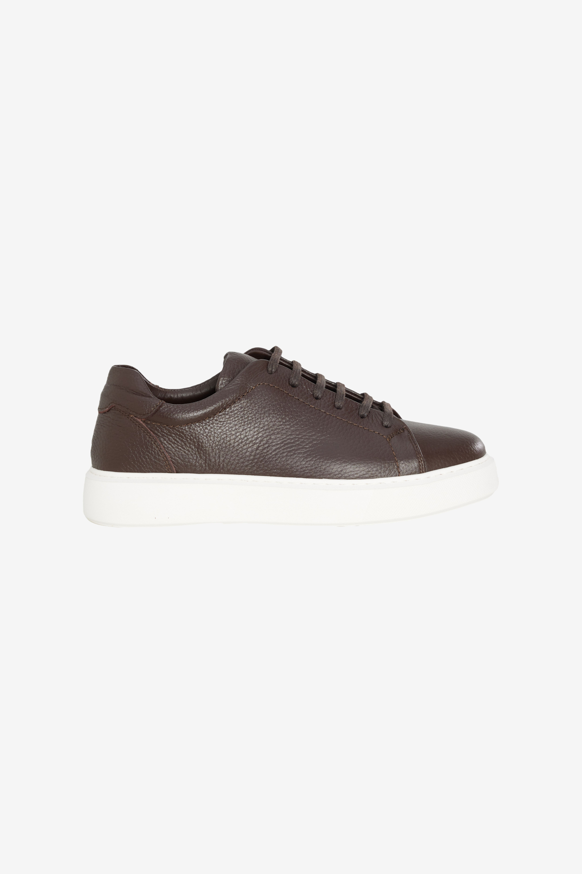 AC&Co / Altınyıldız Classics Erkek Kahverengi %100 Deri Rahat Taban Esnek Sneaker Ayakkabı