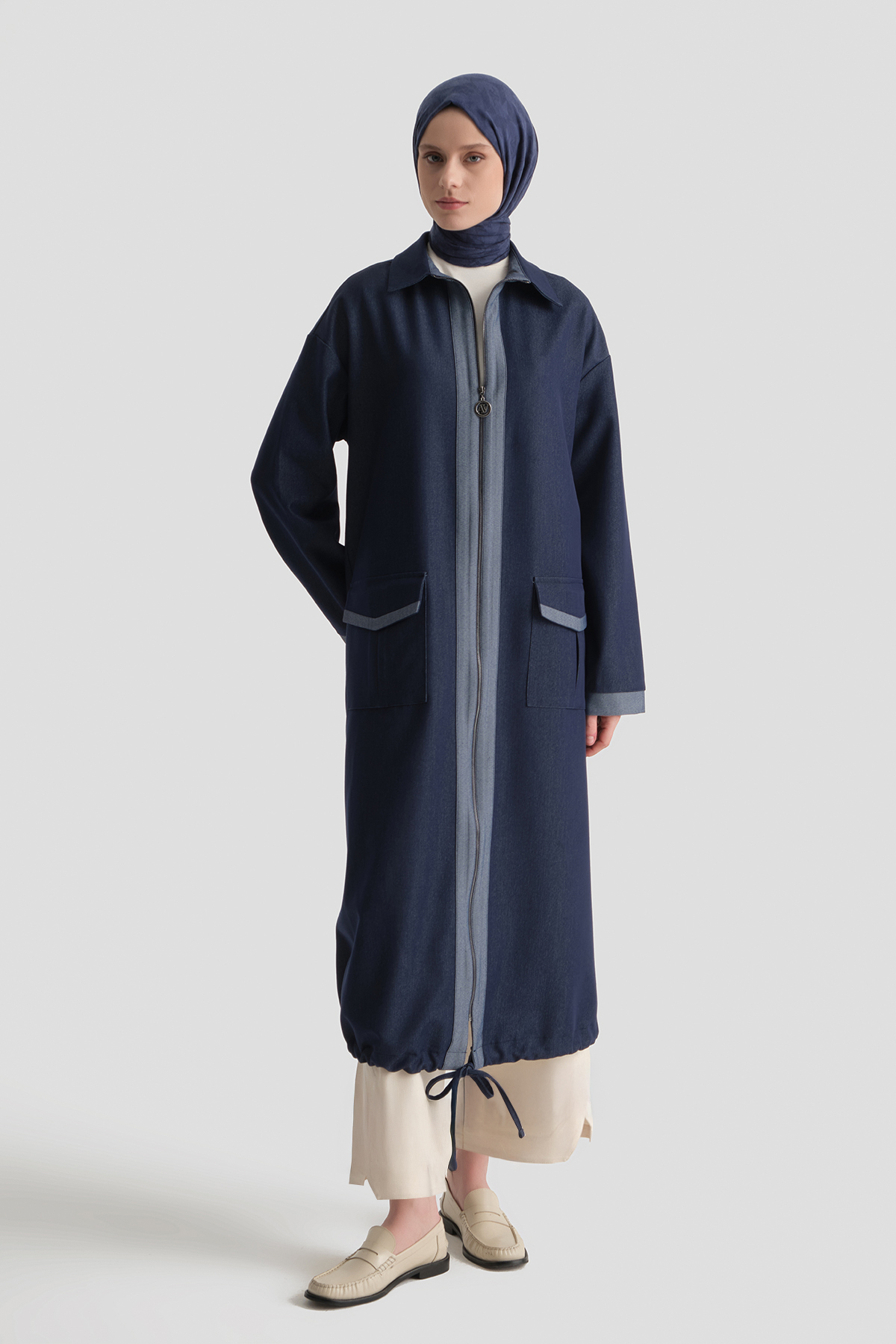 ARMİNE Mixli Denim Kap İndigo