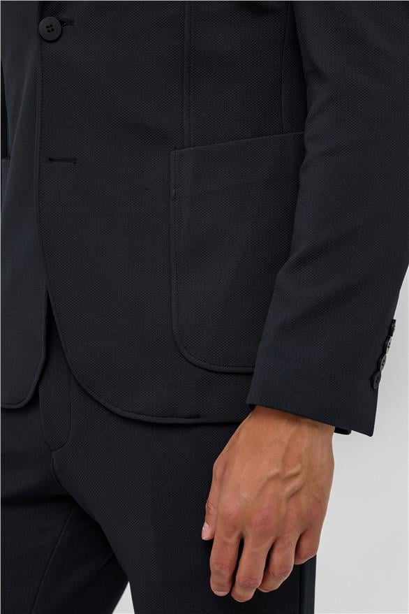 Süvari Siyah Slim Fit Düz 6 Drop Spor Takım Elbise görsel 5
