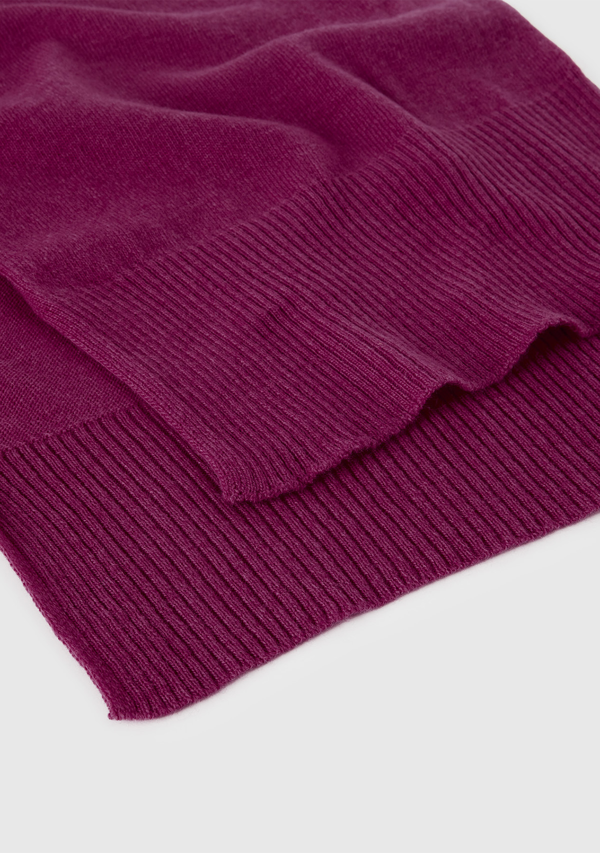 United Colors Of Benetton Kadın Mürdüm %100 Merino Atkı görsel 2