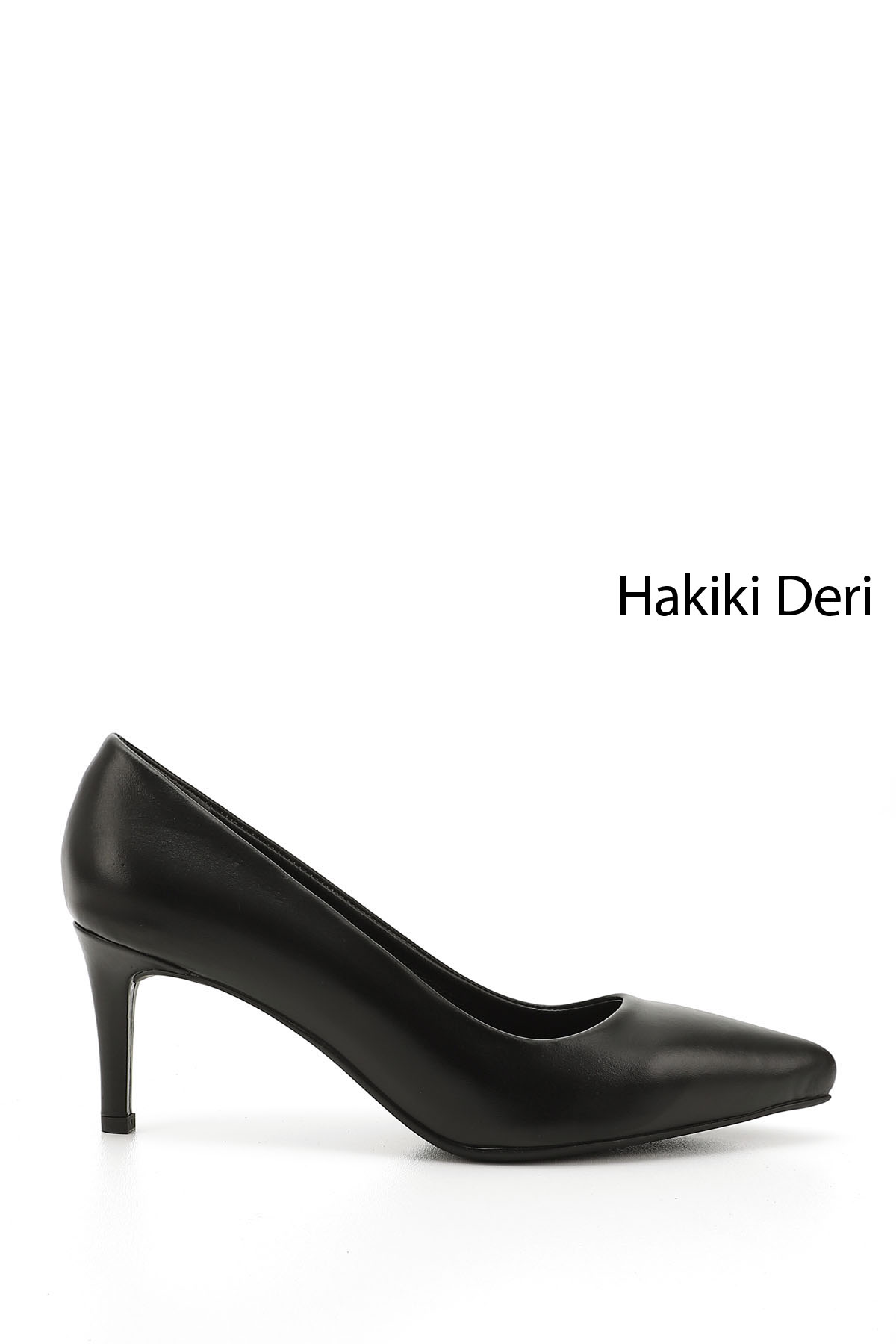 GÖNDERİ(R) Kadın ZÜMRÜT-SİYAH Sivri Burun İnce Topuklu Hakiki Deri Stiletto