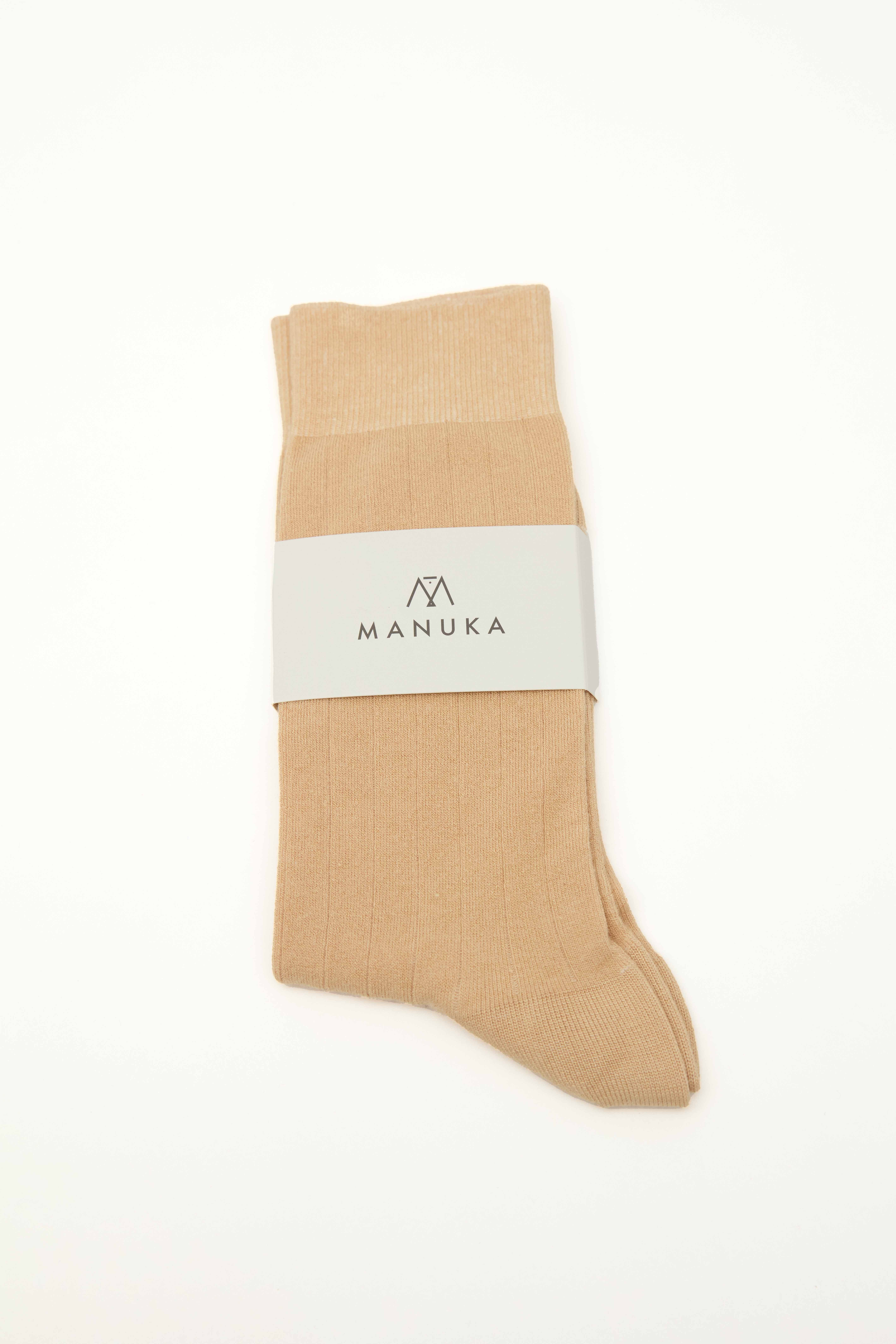 Manuka Klasik Fitilli Çorap Kum