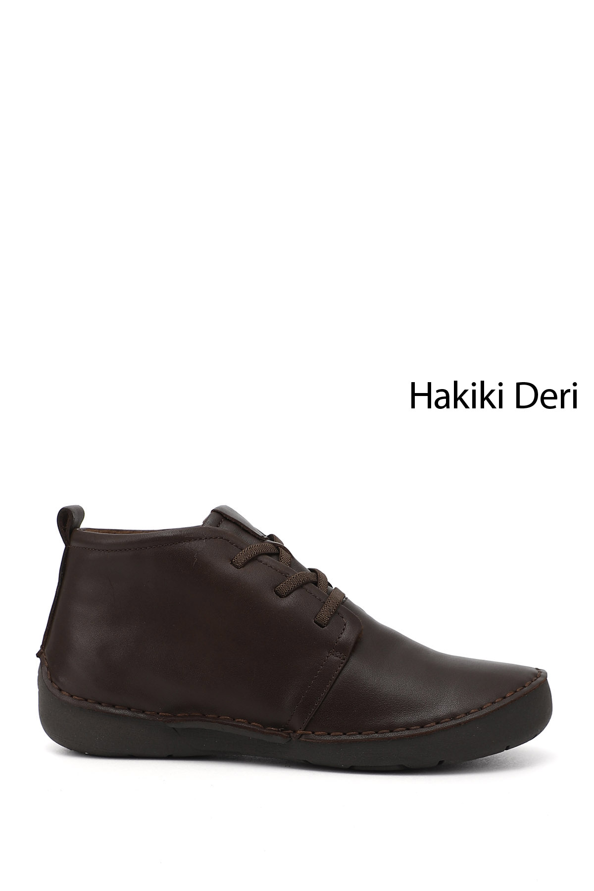 GÖNDERİ(R) Kadın ORTA KAHVERENGİ Bağcıklı Hakiki Deri Comfort Bot