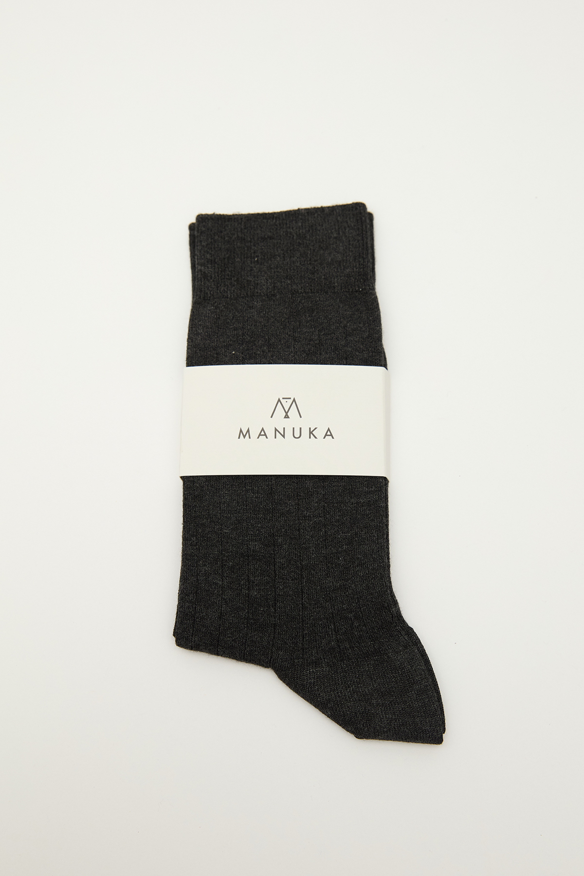 Manuka Klasik Fitilli Çorap Antrasit