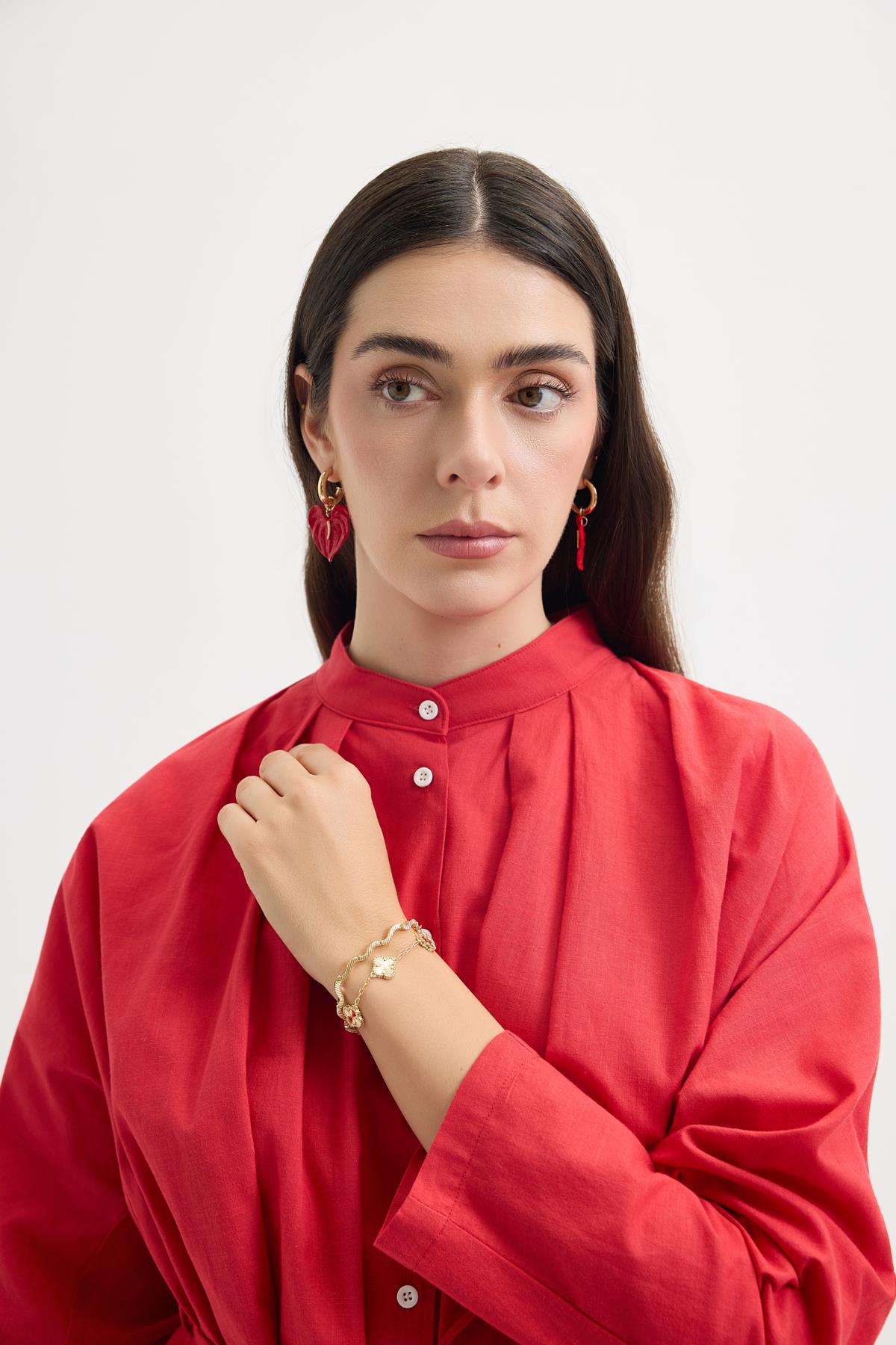 Kadriye Baştürk Kıvrımlı Bileklik Gold