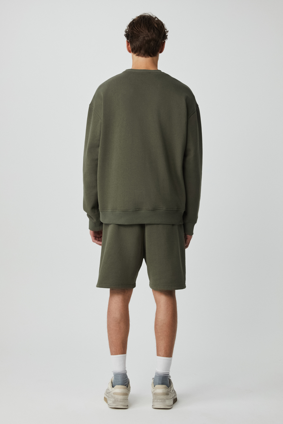 GRIMELANGE NORTON Erkek Yuvarlak Yaka 3 İplik HAKİ Sweatshirt görsel 5