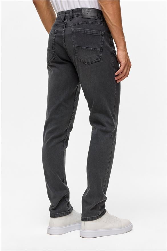 Süvari Gri Slim Denim Jean Pantolon görsel 5