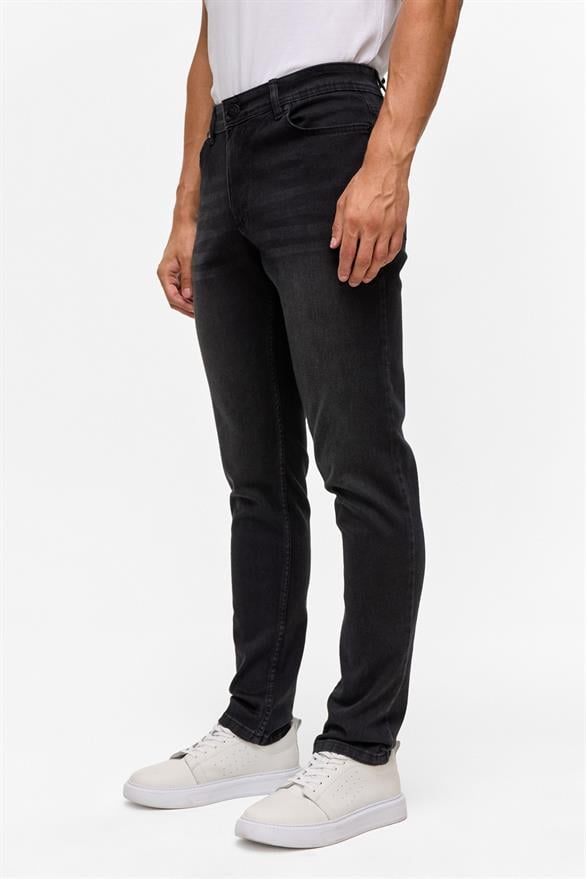 Süvari Siyah Slim Denim Jean Pantolon görsel 3