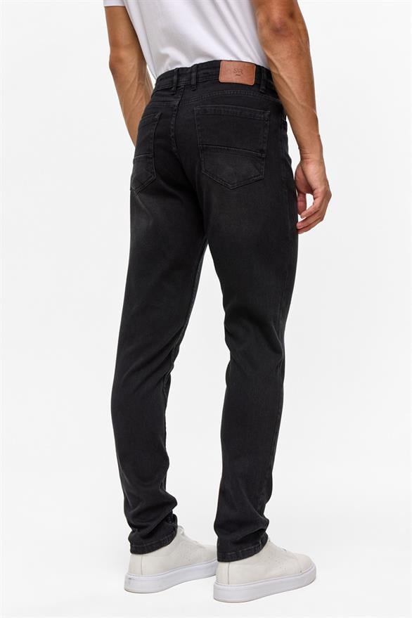 Süvari Siyah Slim Denim Jean Pantolon görsel 4