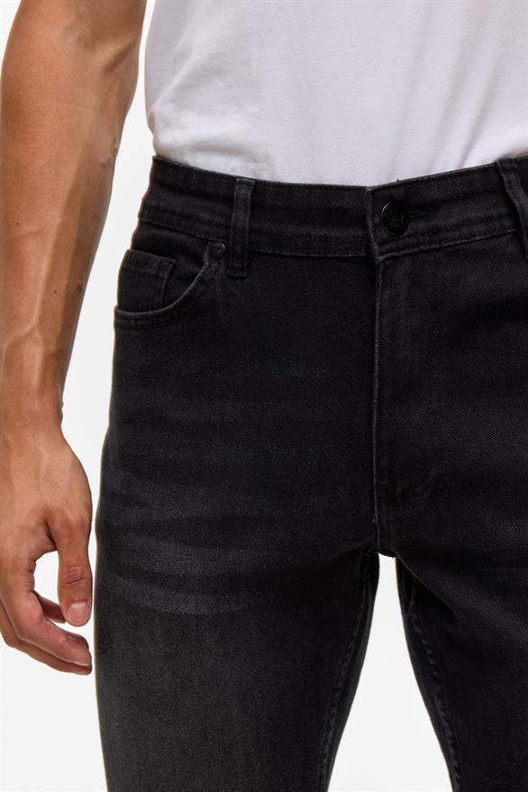 Süvari Siyah Slim Denim Jean Pantolon görsel 6
