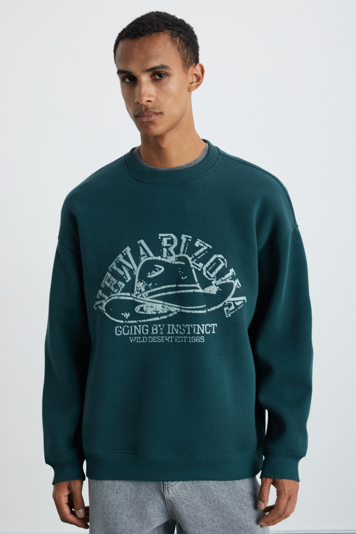 GRIMELANGE HAT Erkek Yumuşacık YEŞİL Sweatshirt görsel 2