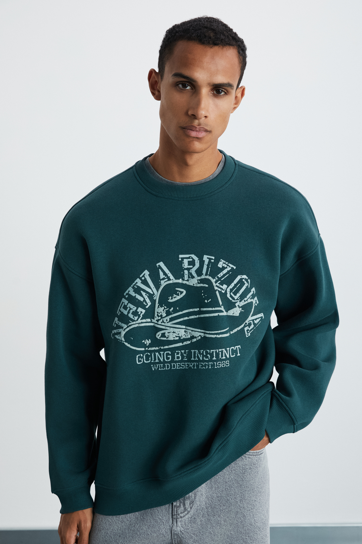 GRIMELANGE HAT Erkek Yumuşacık YEŞİL Sweatshirt görsel 3
