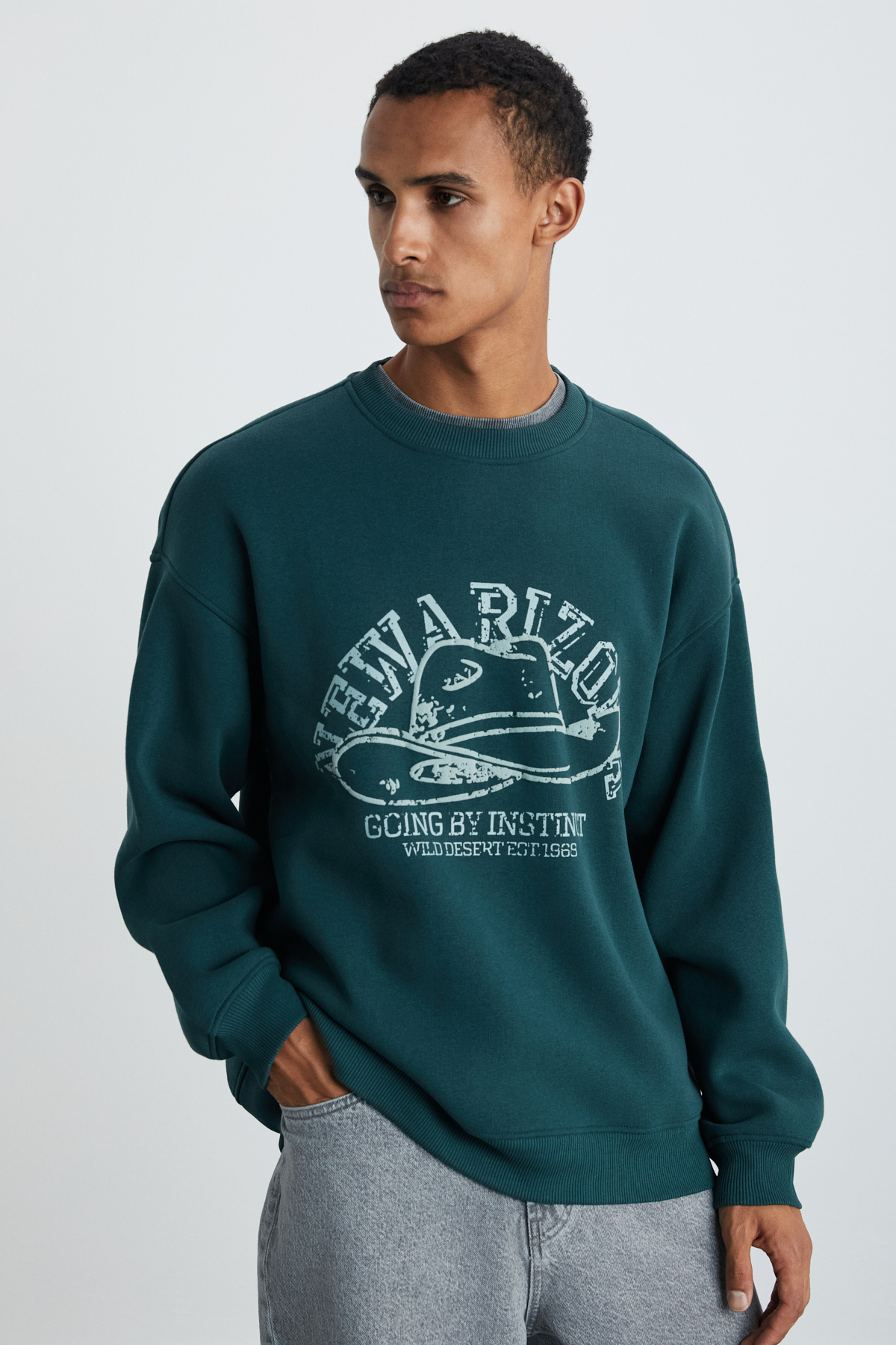 GRIMELANGE HAT Erkek Yumuşacık YEŞİL Sweatshirt görsel 4