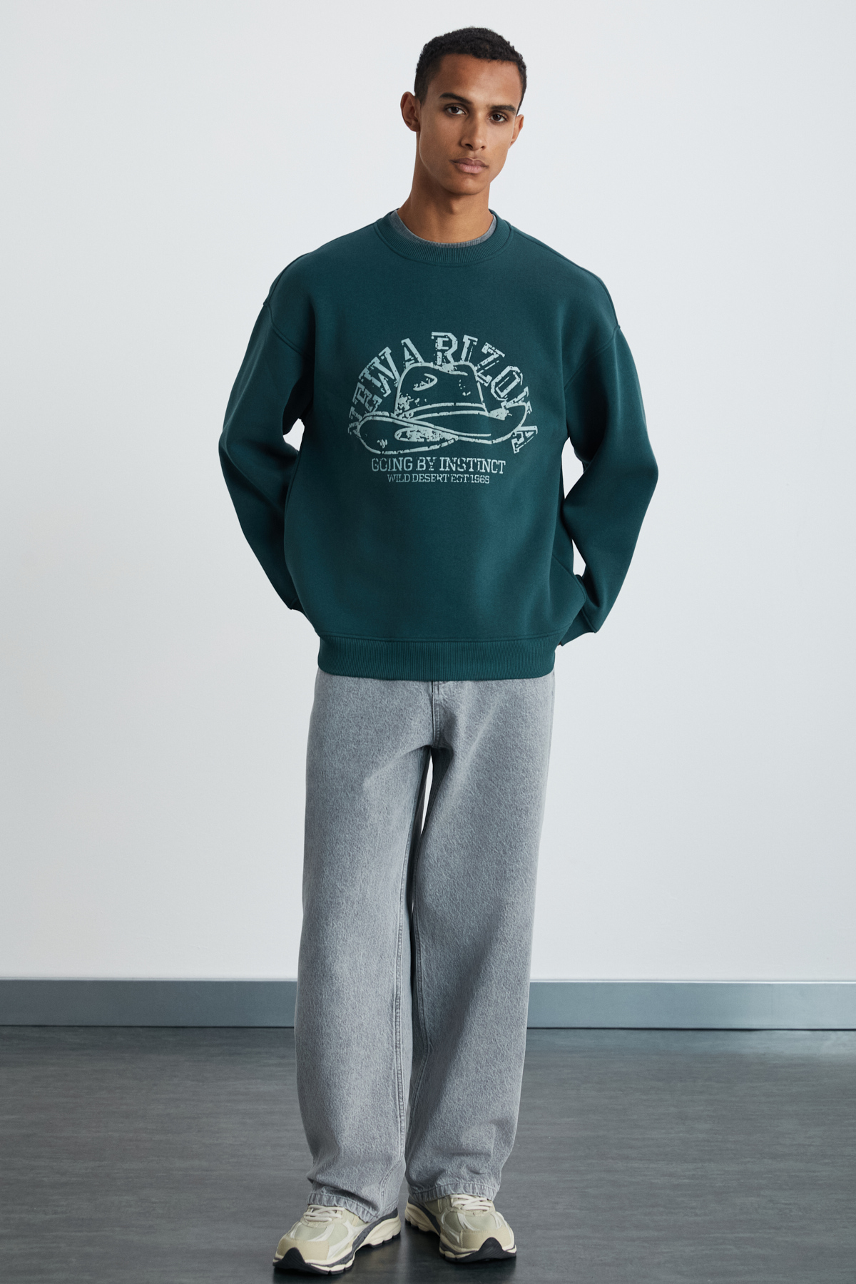 GRIMELANGE HAT Erkek Yumuşacık YEŞİL Sweatshirt görsel 5