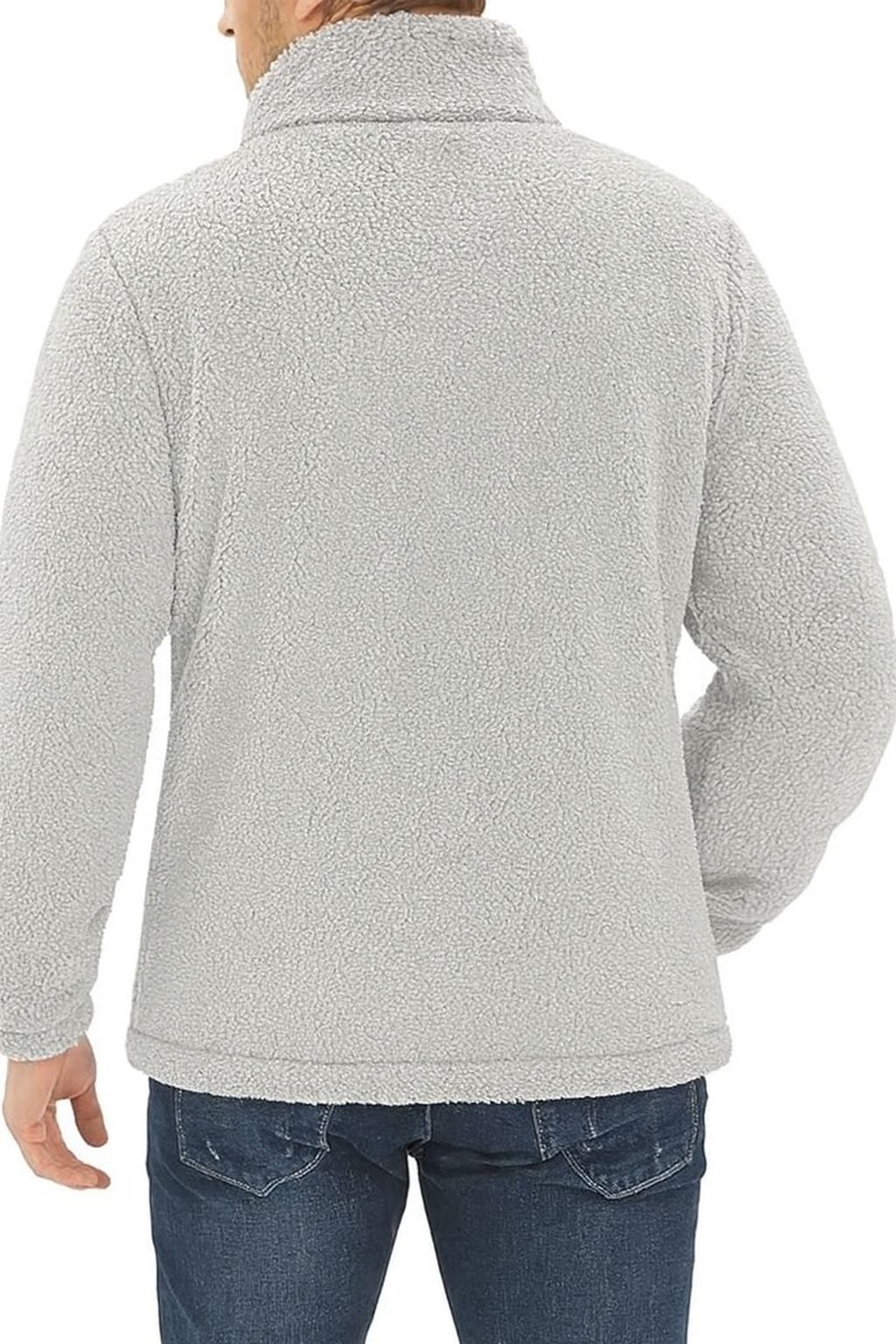 Genius Store Oversize Pelüş Polar Erkek Fermuarlı Sweatshirt Hırka Oversize-PELUSS görsel 2