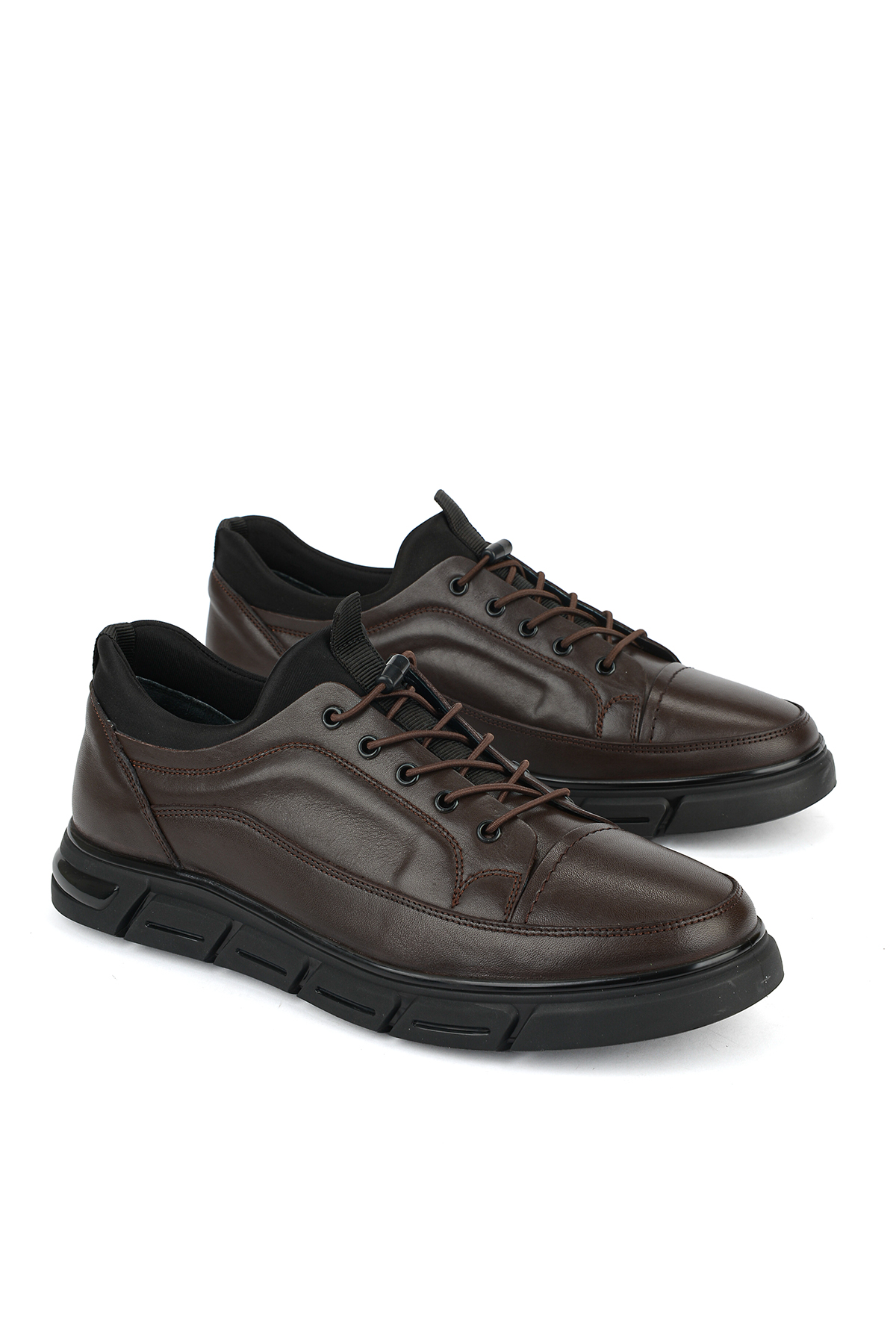 Ziya Ayakkabı Erkek Hakiki Deri Sneaker 1631053Z1822 Kahve görsel 2