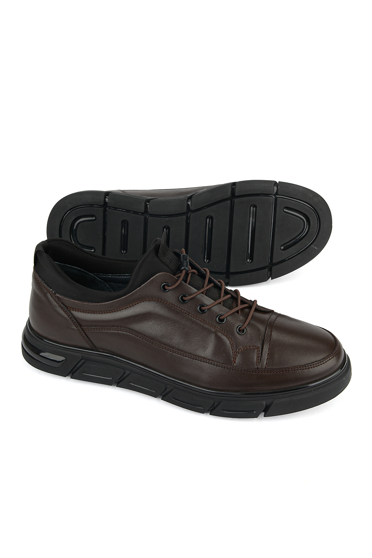 Ziya Ayakkabı Erkek Hakiki Deri Sneaker 1631053Z1822 Kahve görsel 4
