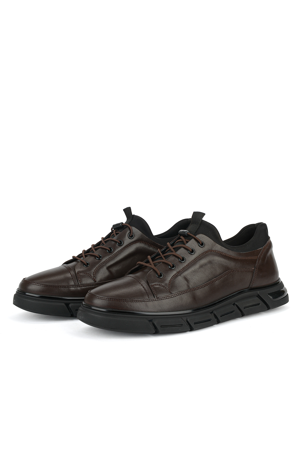 Ziya Ayakkabı Erkek Hakiki Deri Sneaker 1631053Z1822 Kahve görsel 5