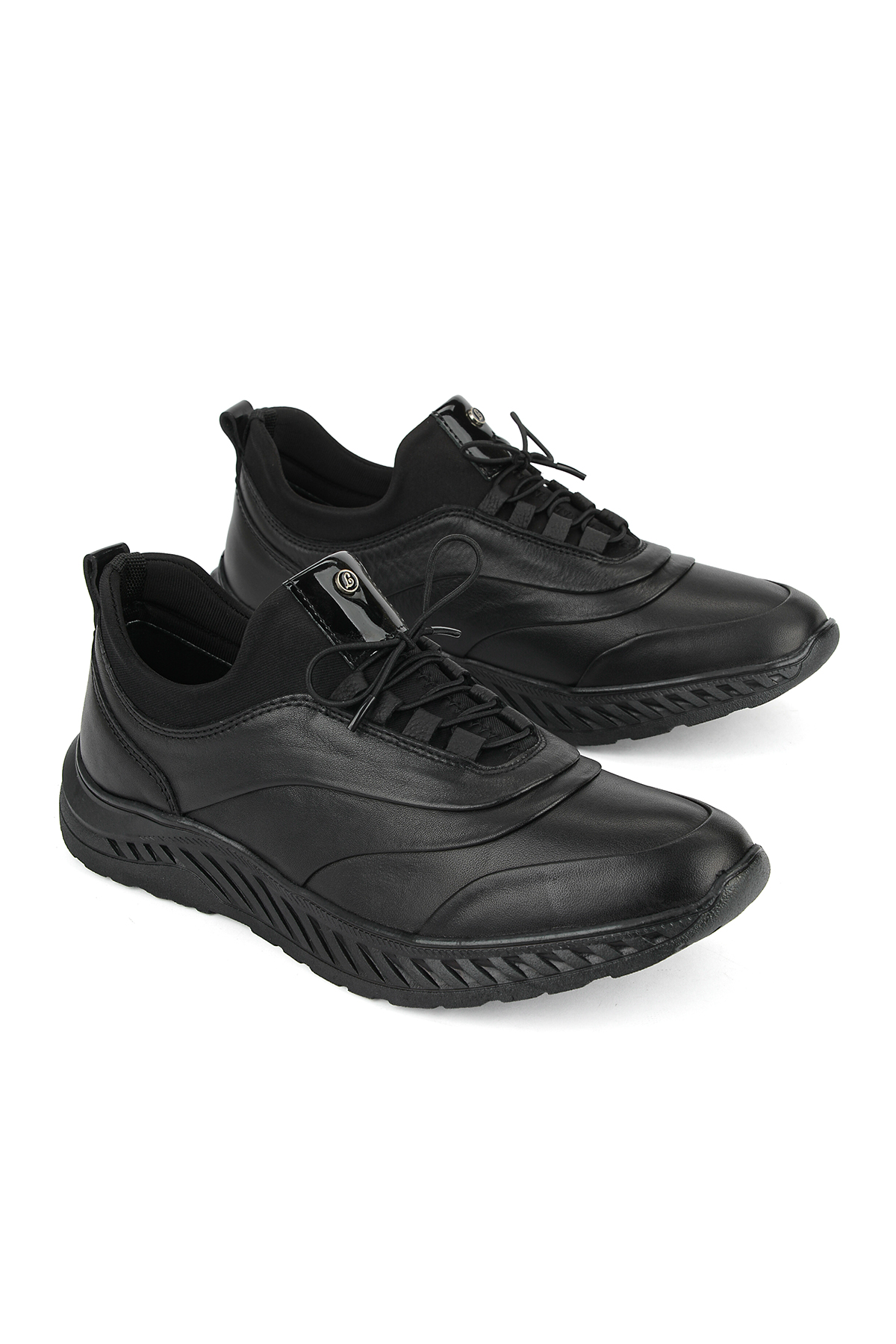 Ziya Ayakkabı Erkek Hakiki Deri Sneaker 1631037Z24101 Siyah görsel 4