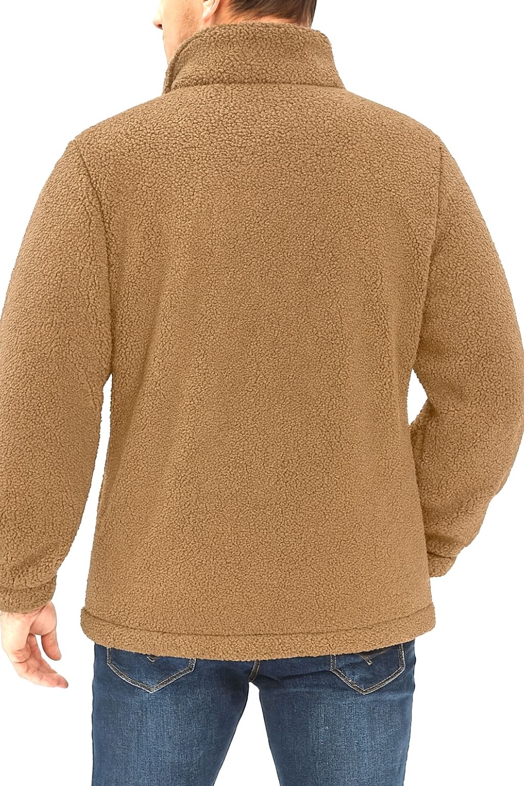 Genius Store Oversize Pelüş Polar Erkek Fermuarlı Sweatshirt Hırka Oversize-PELUSS görsel 2