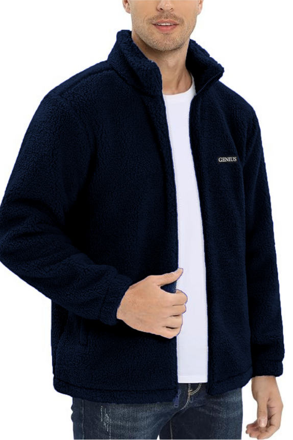 Genius Store Oversize Pelüş Polar Erkek Fermuarlı Sweatshirt Hırka Oversize-PELUSS