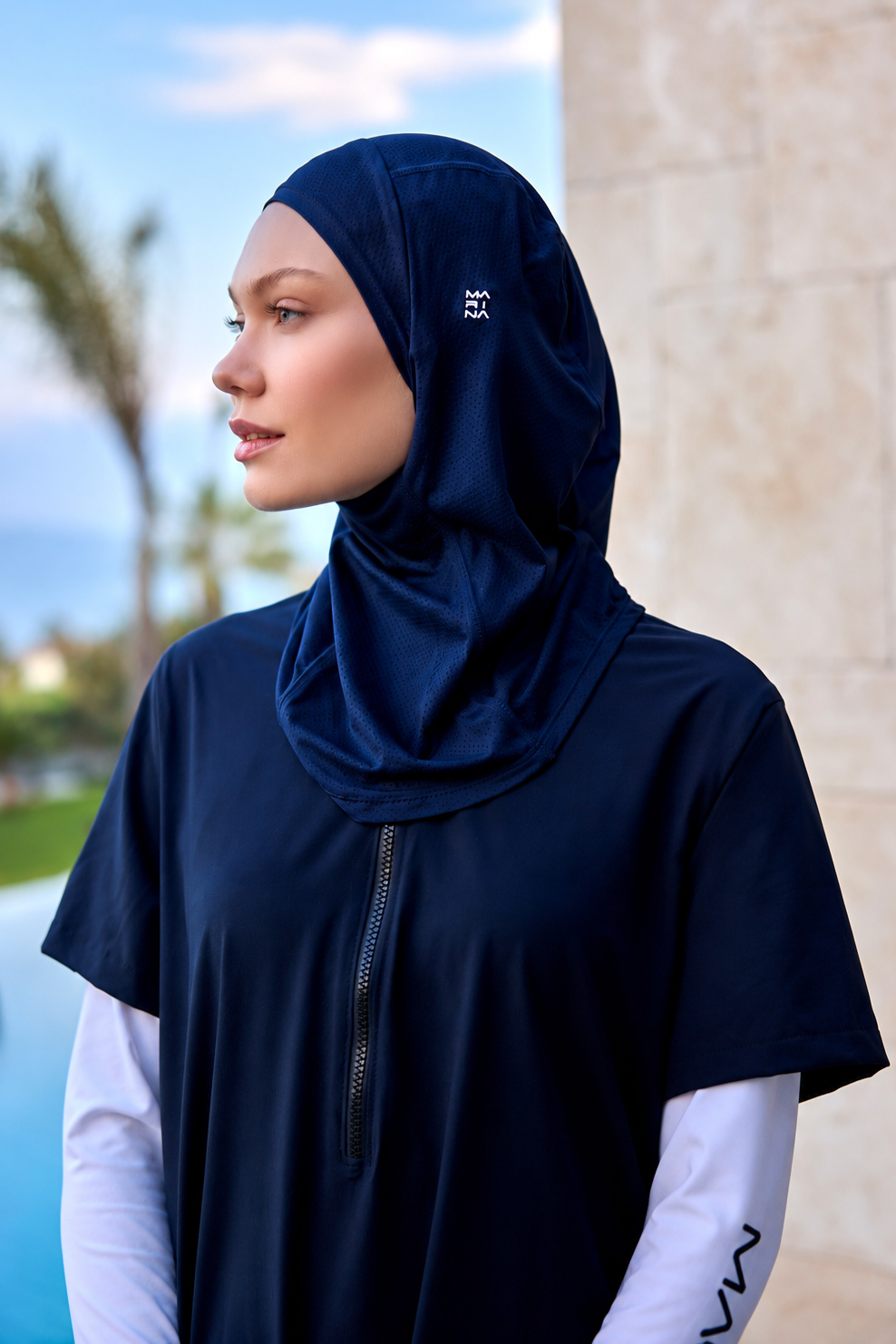 Marina Aqua Pro v2.0 Lacivert Yüzücü Bonesi - B2501-3 görsel 2