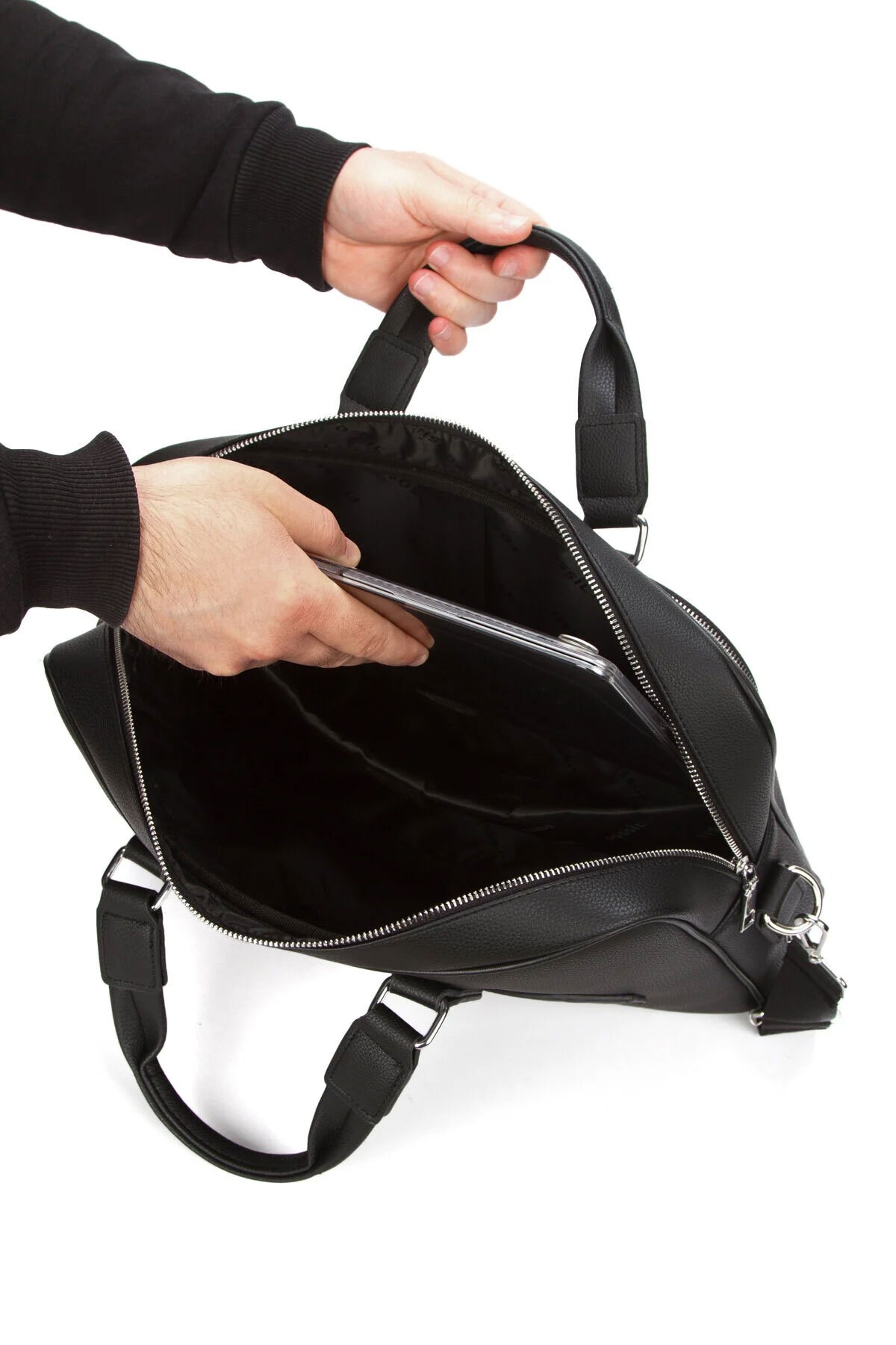 FOSSİL Unisex Vegan Deri 13 inç Omuz Askılı Laptop ve Evrak Çantası görsel 6