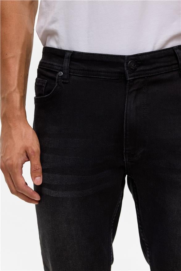 Süvari Siyah Slim Denim Jean Pantolon görsel 3