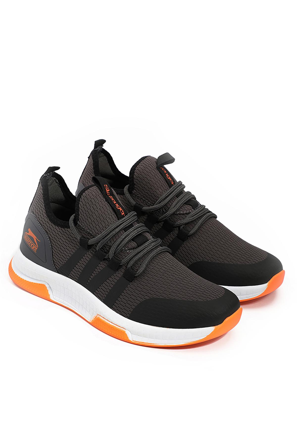 SLAZENGER TUESDAY I Kadın Sneaker Ayakkabı Koyu Gri / Turuncu görsel 3